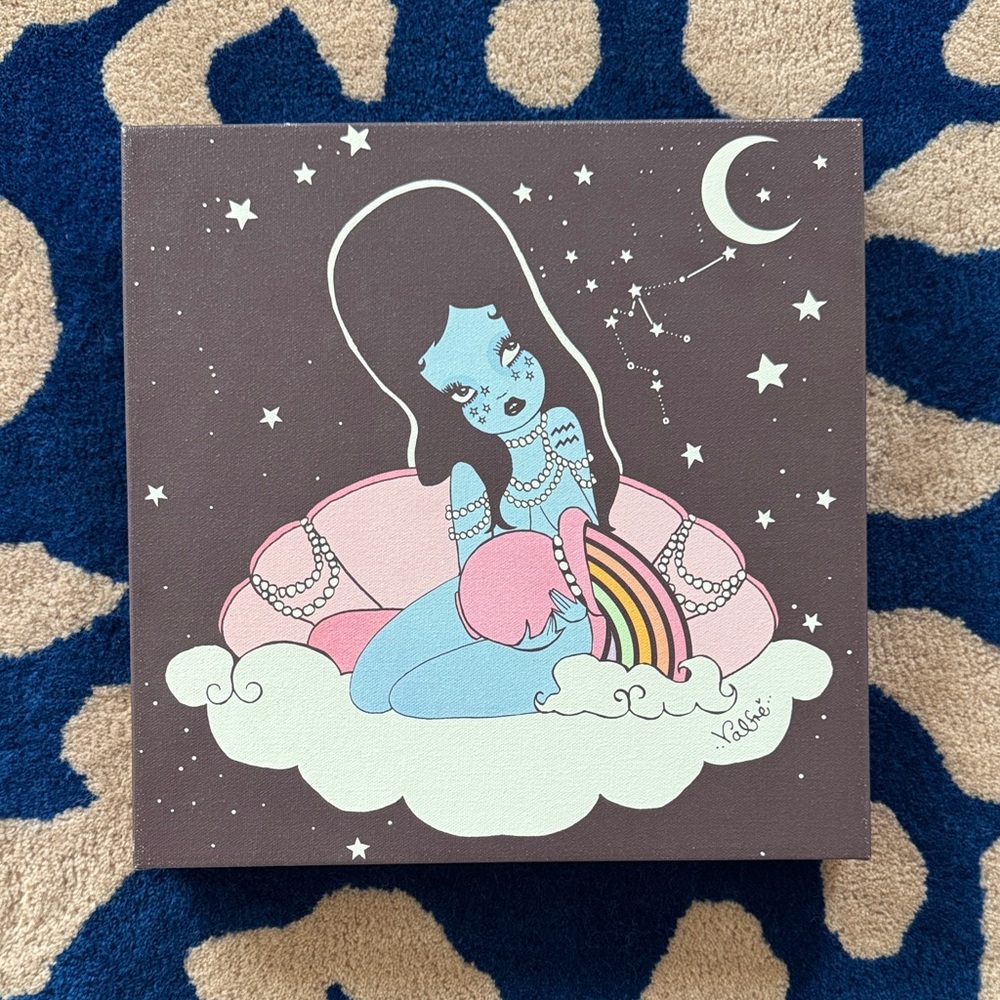 Ilse Valfre Aquarius Art Canvas 12x12”
